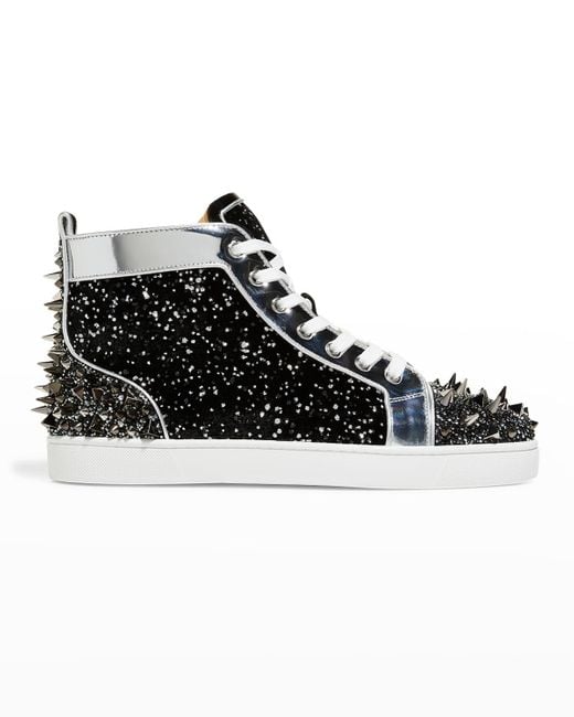 Christian Louboutin Lou Pik Pik 2 Red Sole Strass High-top Sneakers in ...