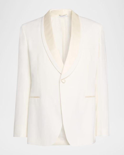 Brioni White Apos;S Trevi Single-Breasted Wool Dinner Jacket for men