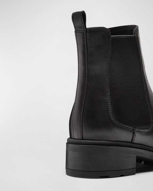 La Canadienne Black Sorento Leather Chelsea Ankle Boots