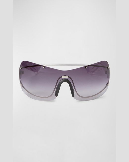 Off-White c/o Virgil Abloh Metallic Big Wharf Shield Sunglasses for men