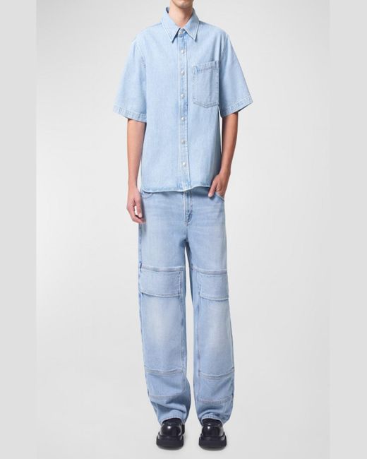 Agolde Blue Men's Emery Utility Jeans for men