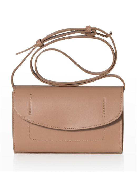 Joanna Maxham Brown The Runthrough Mini Flap Crossbody Bag