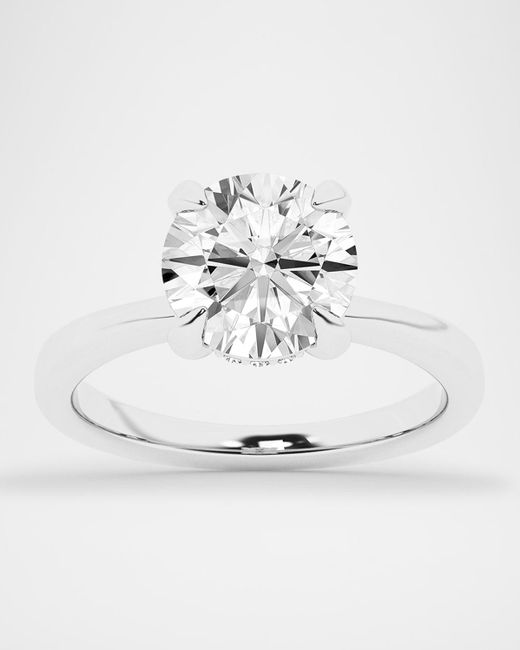Neiman Marcus White Lab Grown Diamond 18K Round Solitaire Ring, 2.56Tcw