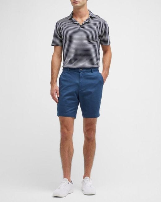 Peter Millar Blue Apos;S Pilot Flat Front Shorts for men