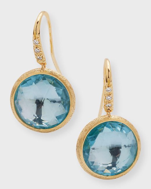 Marco Bicego Blue Jaipur Color Drop Earrings With Diamonds And Topaz