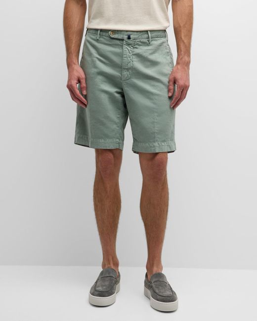 Incotex Green Chinolino Shorts for men