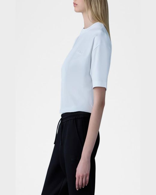 Mackage Blue Relaxed Interlock T-Shirt for men