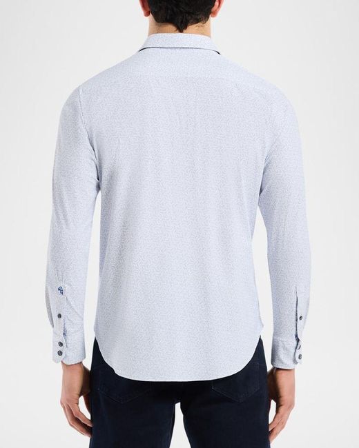 Robert Graham White Apos;S Asterik Micro-Geometric Button-Down Shirt for men