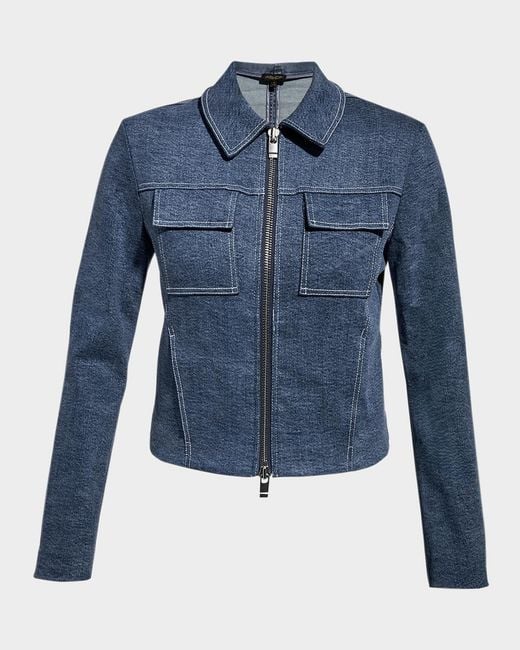 AS by DF Blue Gianna Denim Zip Jacket
