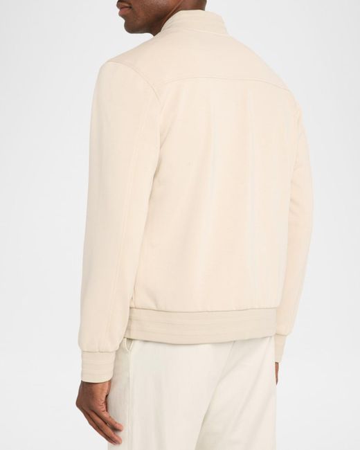 Bugatchi Natural Apos;S Soft Touch Reversible Baseball Jacket for men