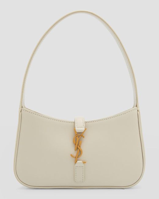 Saint Laurent White Le 5 A 7 Mini Ysl Shoulder Bag