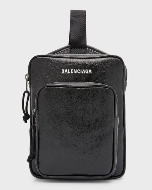 Balenciaga Explorer Crossbody Messenger Bag in Black for Men Lyst