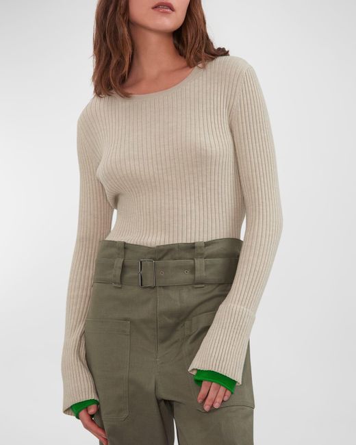 WE-AR4 Natural The Mercer Knit Top
