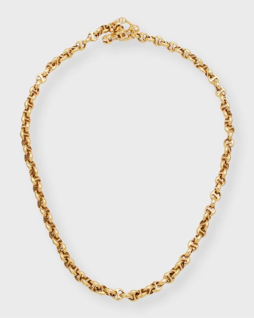 Hoorsenbuhs Metallic 18k Yellow Gold 5mm Necklace With Diamond Toggle