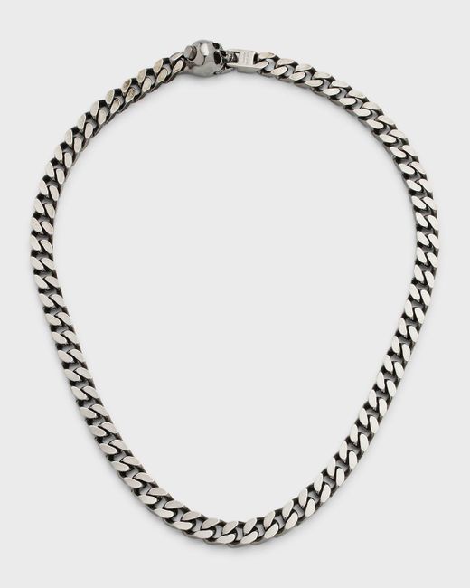 Alexander McQueen Metallic Skull And Chain Necklace for men
