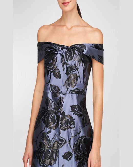 kay unger off the shoulder dress Alison Gown Kay Unger