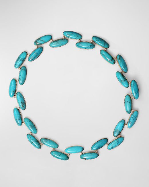 Stephen Dweck Blue Turquoise And Diamond Necklace