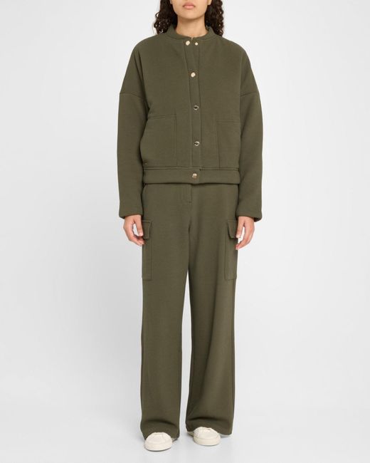 Lune Active Green Moon Classic Oversized Bomber Jacket