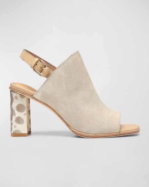 Donald J Pliner Iliana Suede Slingback Sandals in White Lyst