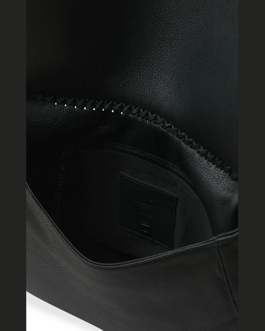 Callista Black Iconic Leather Saddle Bag
