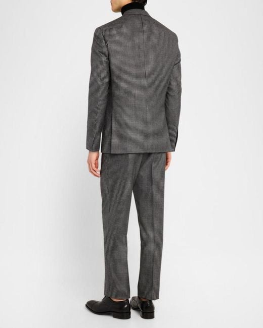 Brioni Gray Apos;S Wool Check Suit for men