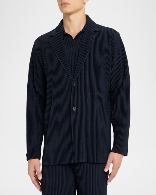 Homme Plissé Issey Miyake Blue Apos;S Pleated Basics Jacket for men
