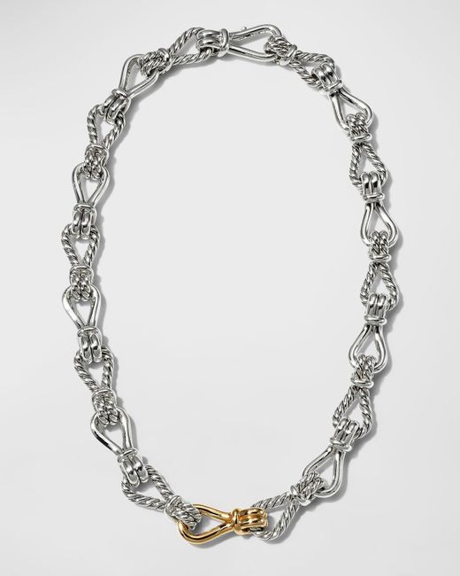 David Yurman 15mm Thoroughbred Loop Linked Chain Necklace In Silver And