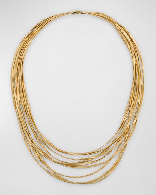 Marco Bicego Metallic 18k Yellow Gold Marrakech 9-strand Coil Necklace