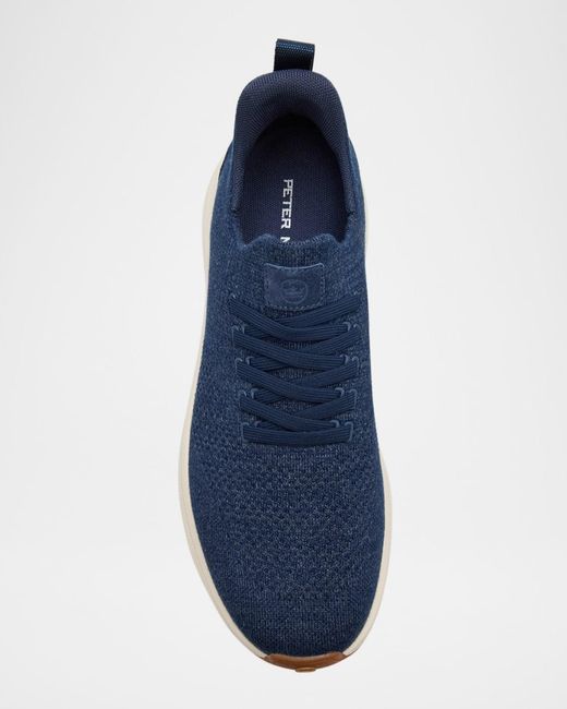 Peter Millar Blue Apos;S Odeon Knit Sneakers for men