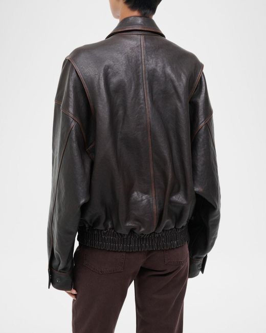 Staud Black Eugene Leather Jacket