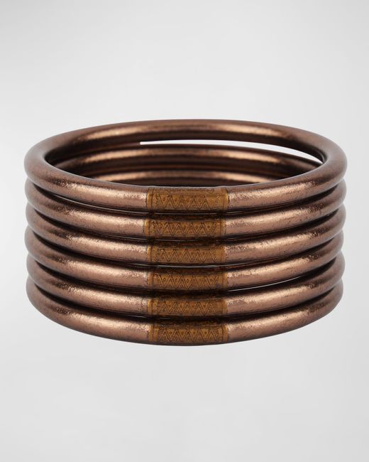 BuDhaGirl Brown Meteorite All Weather Bangles, Size S-l