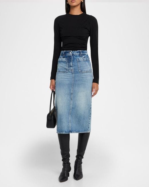 IRO Black Carole Draped Top