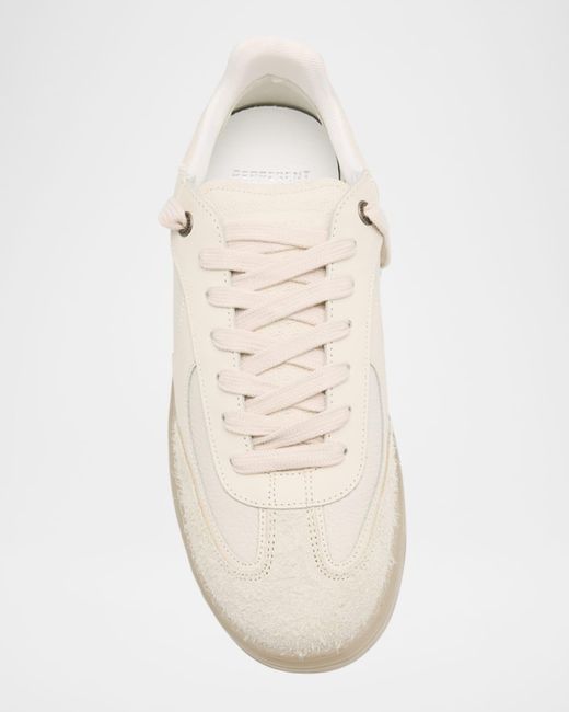Represent White Virtus Mixed-Leather Sneakers for men