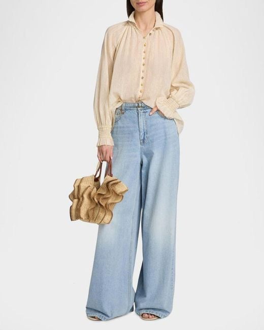 Zimmermann Natural Aster Buttoned Blouse