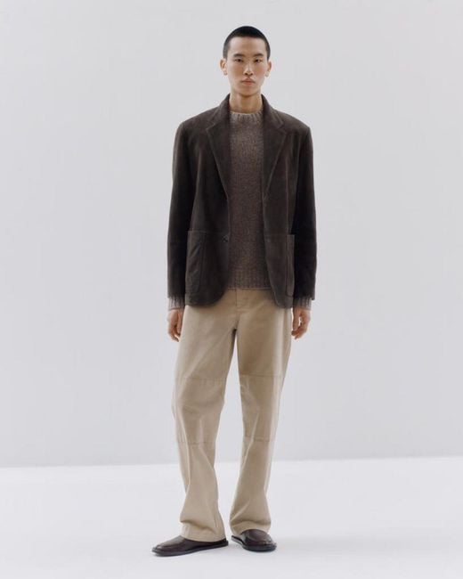 Vince Brown Apos;S Suede Notch Lapel Two-Button Blazer for men