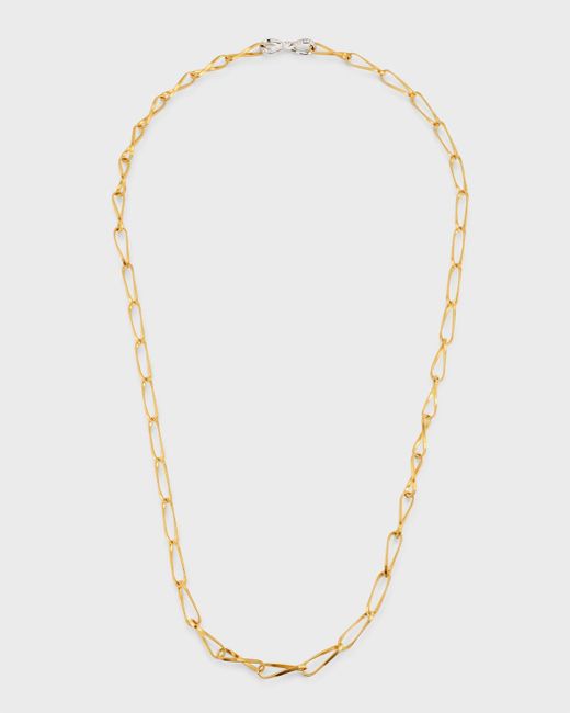 Marco Bicego White 18k Yellow Gold Marrakech Onde Single Link Adjustable Necklace