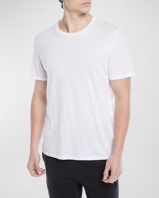 Vince White Short-sleeve Pima Crewneck Jersey T-shirt, Black for men