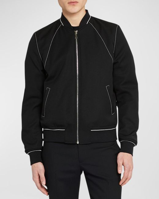 Alexander McQueen Black Reversible Harness Bomber Jacket for men