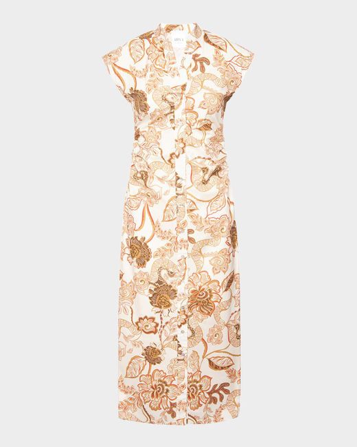 MISA Los Angles Metallic Niara Midi Dress