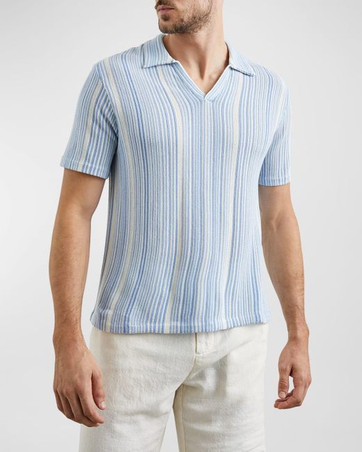 Rails Blue Etanne Polo Shirt for men