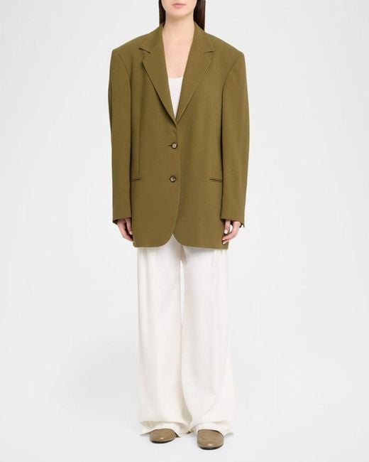 MICHAEL Michael Kors Green Ryan Stretch Wool Blazer