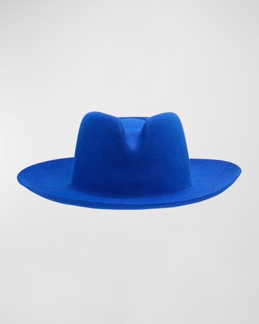 Barbisio Blue Marcello Bicolor Ombré Western Fedora Hat