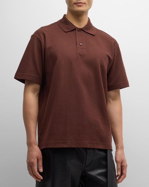 Burberry Brown Pique Polo Shirt for men
