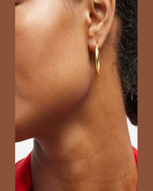 Elizabeth Locke Metallic Giant Hammered 19k Gold Hoop Earrings