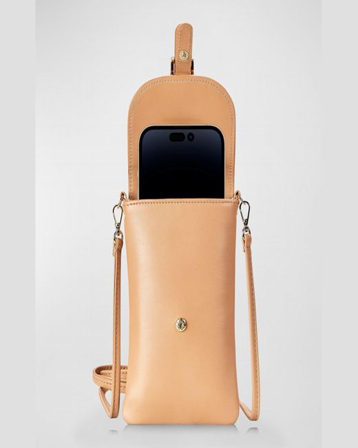 Gigi New York Natural Emmie Phone Leather Crossbody Bag