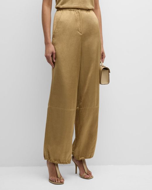 Dorothee Schumacher Natural Slouchy Coolness Wide-Leg Shimmer Pants