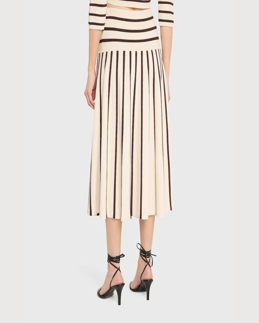 Zimmermann Multicolor Illuminate Stripe Midi Skirt
