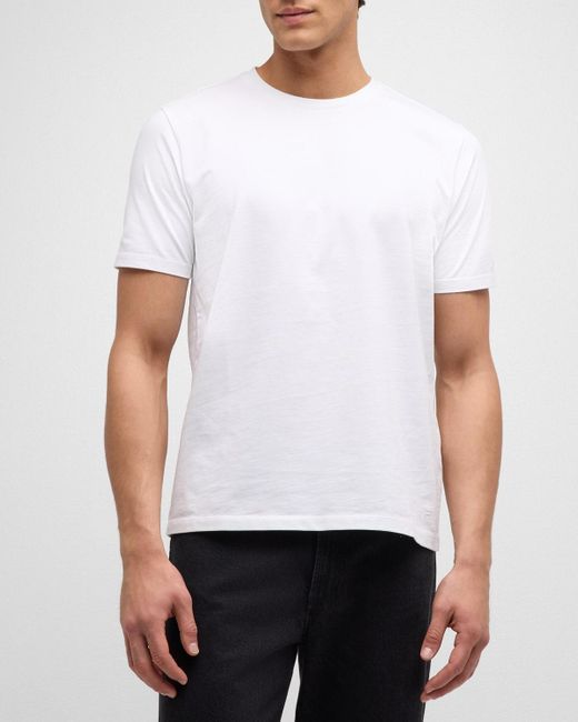 FRAME White Heavyweight Cotton Crewneck Classic Fit T-Shirt for men