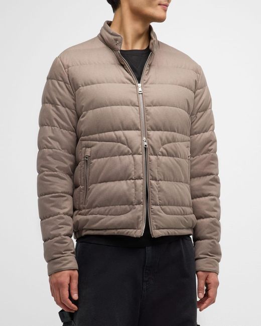Moncler Brown Acorus Quilted Down Jacket for men
