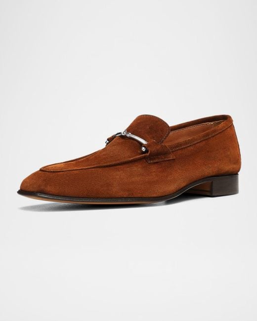 Donald J Pliner Apos;S Jackson Bit Loafers in Brown for Men  display picture 1